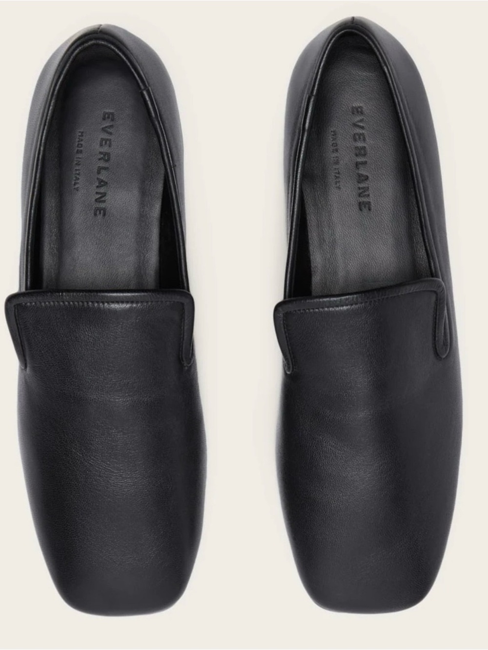 Everlane Black Leather Slip-On Loafers - Picture 5 of 9